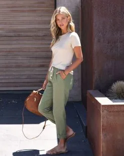 STAC-001 Bastien Cotton Pocketed Utility Trousers - Olive - FINAL SALE -clothes Sales BastienCottonPocketedUtiliyTrousersOilve59