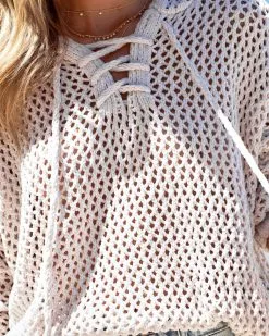 Beach Daze Crochet Knit Hooded Pullover - Beige - LAST CHANCE 12 Beach Daze Crochet Knit Hooded Pullover - Beige - LAST CHANCE -clothes Sales BeachDazeCrochetKnitHoodedPulloverBeige42