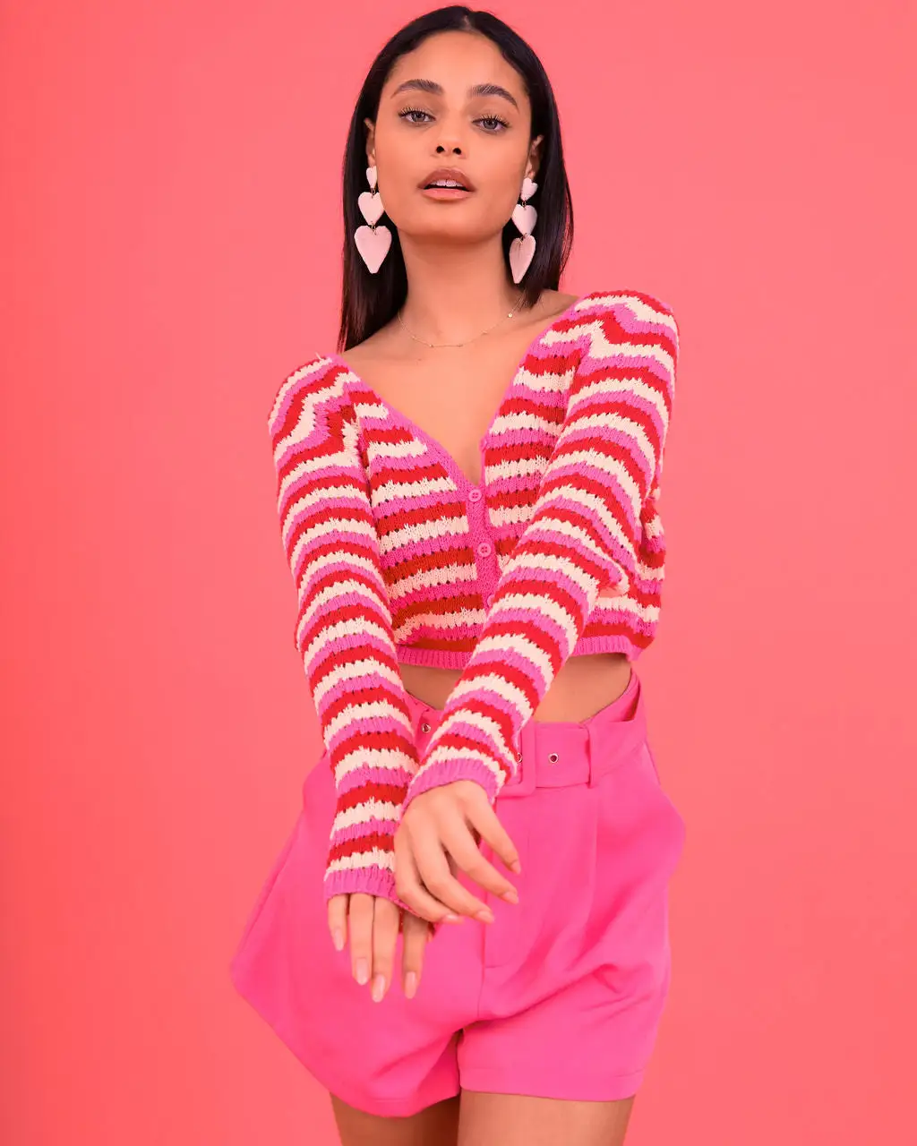 Best Of Me Knit Striped Button Front Cardigan - FINAL SALE 2 Best Of Me Knit Striped Button Front Cardigan - FINAL SALE - Image 2