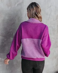 Blakely Fleece Half Zip Pullover Sweater - Orchid - FINAL SALE 9 Blakely Fleece Half Zip Pullover Sweater - Orchid - FINAL SALE -clothes Sales Blakelyfleecehalfzippulloversweaterorchid11