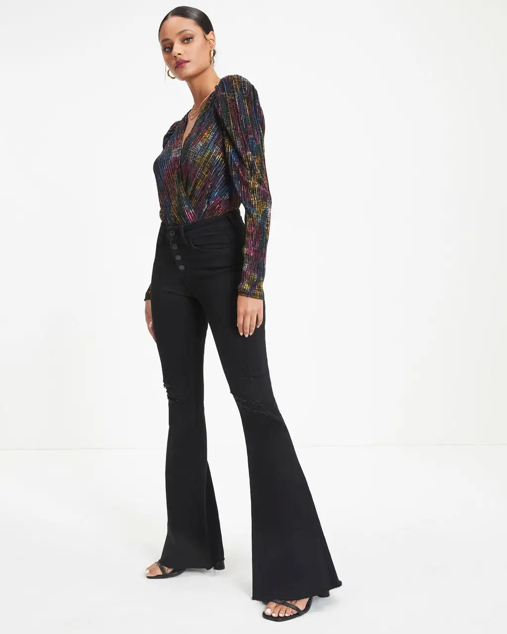 SALT-001 Brandee Metallic Plisse Bodysuit - FINAL SALE 6 SALT-001 Brandee Metallic Plisse Bodysuit - FINAL SALE - Image 6