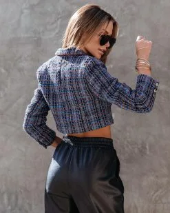 FORE-001 Breaking The Rules Tweed Crop Blazer - Purple Multi - FINAL SALE 10 FORE-001 Breaking The Rules Tweed Crop Blazer - Purple Multi - FINAL SALE -clothes Sales Breakingtheruletweedcropblazerpurplemulti3