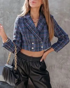 FORE-001 Breaking The Rules Tweed Crop Blazer - Purple Multi - FINAL SALE 12 FORE-001 Breaking The Rules Tweed Crop Blazer - Purple Multi - FINAL SALE -clothes Sales Breakingtheruletweedcropblazerpurplemulti6