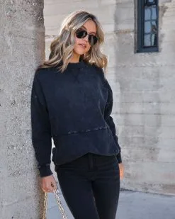 Breathe And Reboot Cotton Blend Sweatshirt - Black - FINAL SALE 11 Breathe And Reboot Cotton Blend Sweatshirt - Black - FINAL SALE -clothes Sales BreatheAndRebootCottonBlendSweatshirt Black4.CR2 10