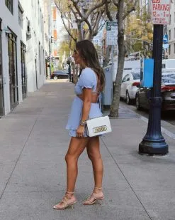 HYFV-001 Bonita Puff Sleeve Cutout Romper - Light Blue -clothes Sales C8579E1E 2D54 4C53 B4C9 32D9807C2B07