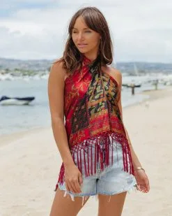 ACOA-001 Caballera Fringe Cover Up - FINAL SALE -clothes Sales CaballerraFringeCoverUp76