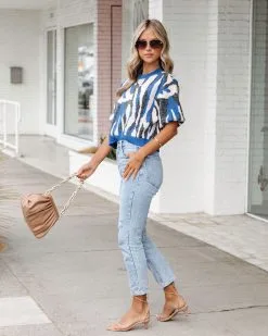 Cape Town Knit Printed Sweater Top - Blue Combo - FINAL SALE 15 Cape Town Knit Printed Sweater Top - Blue Combo - FINAL SALE -clothes Sales CapeTownKnitPrintedSweaterTopBlueCombo23