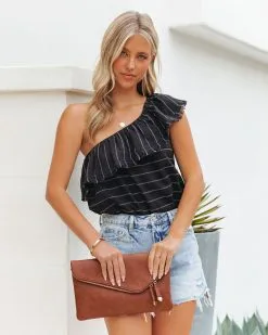 PROM-001 Caribena Cotton One Shoulder Bodysuit - FINAL SALE