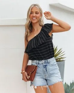 PROM-001 Caribena Cotton One Shoulder Bodysuit - FINAL SALE -clothes Sales CaribenaCottonOffOneShoulderBodysuit74