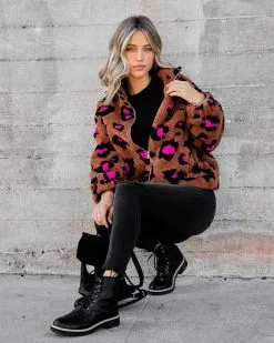 Carmella Leopard Pocketed Teddy Jacket - FINAL SALE -clothes Sales CarmellaLeopardPocketedTeddyJacket 22.cr2 9