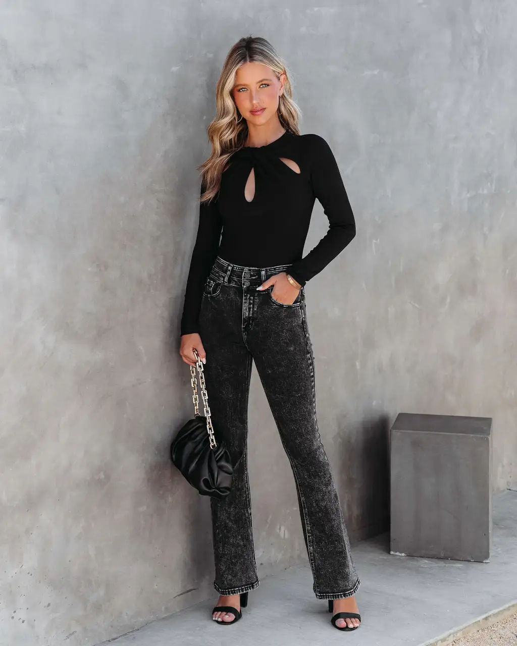 FORE-001 Caroline Cutout Bodysuit - Black - FINAL SALE 3 FORE-001 Caroline Cutout Bodysuit - Black - FINAL SALE - Image 3