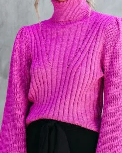 Charlene Knit Turtleneck Sweater - Orchid - FINAL SALE -clothes Sales CharleneKnitTurtleneckSweaterOrchid67
