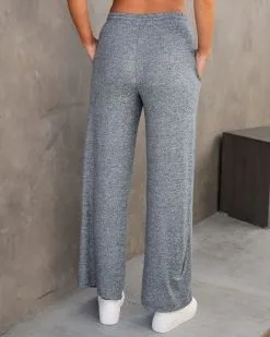 MONO-001 Chill Out Sunday Pocketed Wide Leg Drawstring Pants - Heather Grey - SALE -clothes Sales ChillOutSundayPocketedWideLegDrawstringPants HeatherGrey32