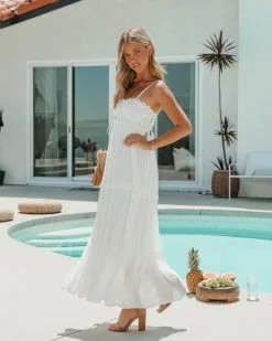 Ciao Bella Tiered Midi Dress - Off White - FINAL SALE 14 Ciao Bella Tiered Midi Dress - Off White - FINAL SALE -clothes Sales CiaoBellaTieredMidiDressOffWhite18