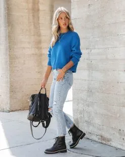 OLIV-001 Cool Kind Knit Pullover Sweater - Cobalt - FINAL SALE -clothes Sales Coolkindknitpulloversweatercobalt13