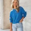 OLIV-001 Cool Kind Knit Pullover Sweater - Cobalt - FINAL SALE