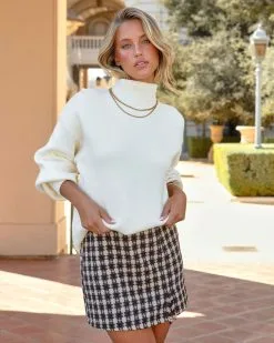 ACOA-001 Crazy About It Tweed Houndstooth Mini Skirt - FINAL SALE -clothes Sales Crazyaboutittweedhoundstoothminiskirt6