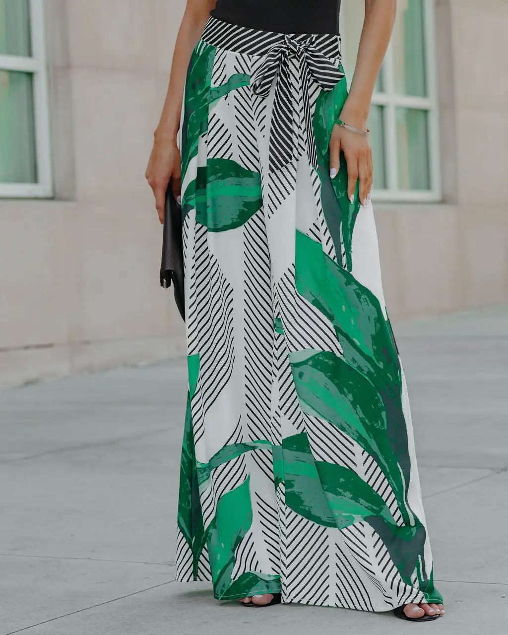 SALT-001 Curacao Palazzo Palm Pants - FINAL SALE 3 SALT-001 Curacao Palazzo Palm Pants - FINAL SALE - Image 3