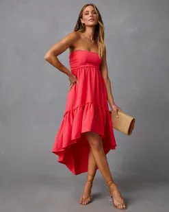 Jorga Strapless Midi Dress - Coral 12 Jorga Strapless Midi Dress - Coral -clothes Sales D32327MVV CORAL 12520