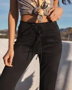 Desert Dancer Faux Suede Flare Pants - Black - LAST CHANCE 10 Desert Dancer Faux Suede Flare Pants - Black - LAST CHANCE -clothes Sales DESERTDANCERFAUXSUEDEFLAREPANTS BLACK 2343