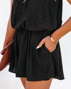 MUST-001 Davies Pocketed Romper - Black - FINAL SALE -clothes Sales DaviesPocketedRomperBlack44