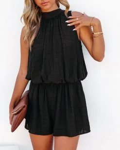 MUST-001 Davies Pocketed Romper - Black - FINAL SALE -clothes Sales DaviesPocketedRomperBlack49
