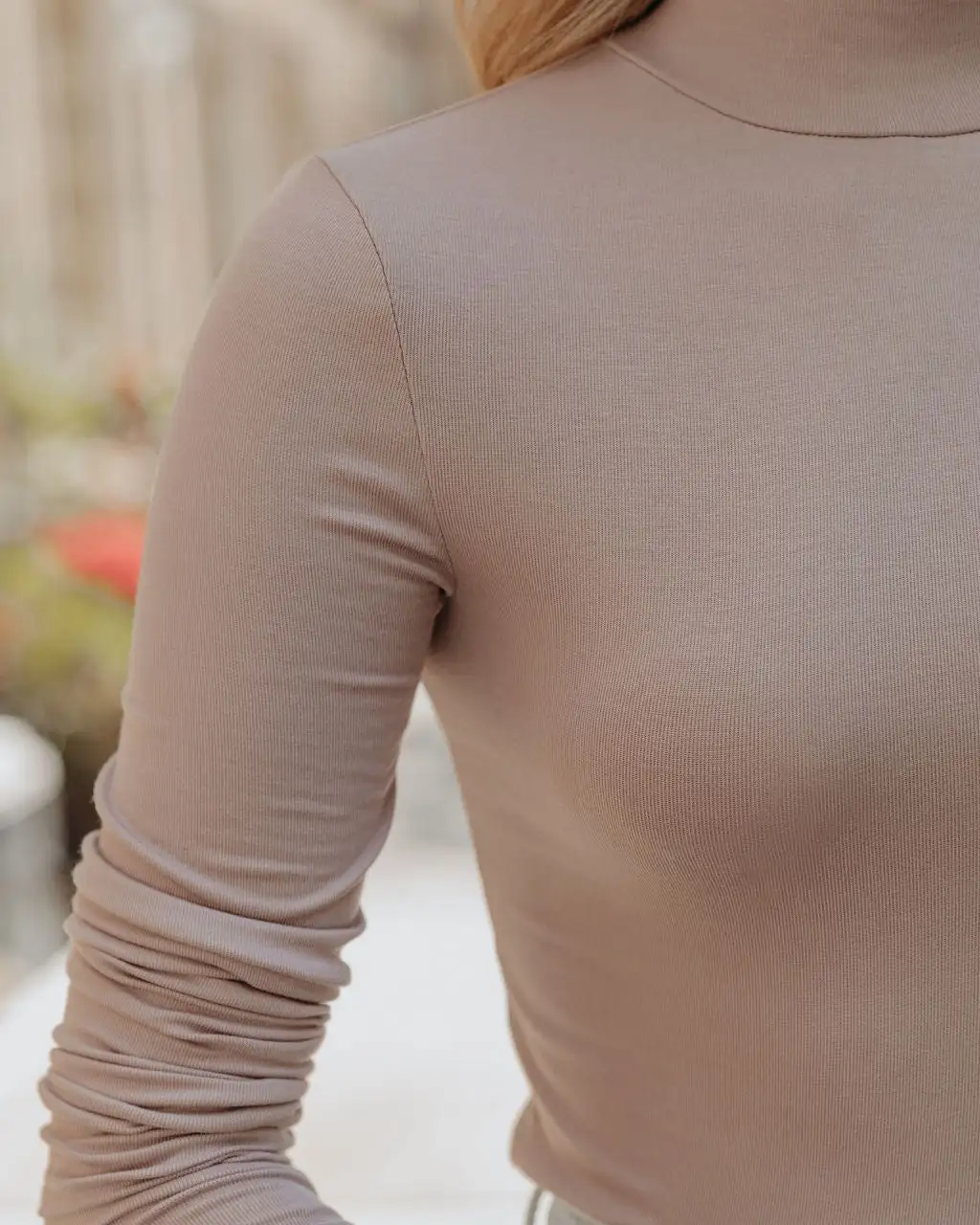 Day To Day Turtleneck Knit Top - Mocha - FINAL SALE 4 Day To Day Turtleneck Knit Top - Mocha - FINAL SALE - Image 4