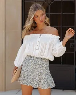 DRES-001 Dolores Park Floral Mini Skort - FINAL SALE -clothes Sales DeloresParlFloralMiniSkort92