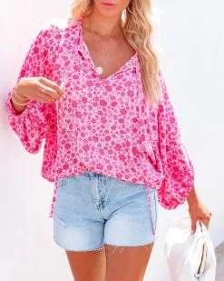 ENC-001 Desert Wanderer Floral Top - SALE -clothes Sales DesertWandererFloralTop29