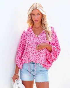 ENC-001 Desert Wanderer Floral Top - SALE -clothes Sales DesertWandererFloralTop32