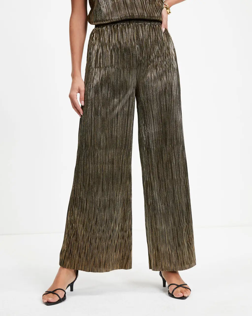 SEE -001 Disco Living Plisse Metallic Pocketed Pants - FINAL SALE 6 SEE -001 Disco Living Plisse Metallic Pocketed Pants - FINAL SALE - Image 6