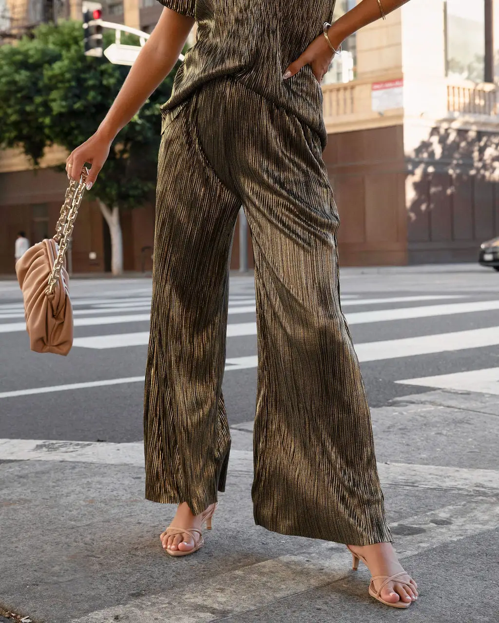 SEE -001 Disco Living Plisse Metallic Pocketed Pants - FINAL SALE 7 SEE -001 Disco Living Plisse Metallic Pocketed Pants - FINAL SALE - Image 7