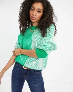 Doing The Impossible Ribbed Knit Pullover Sweater - Green - FINAL SALE