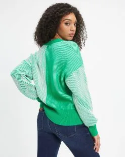 Doing The Impossible Ribbed Knit Pullover Sweater - Green - FINAL SALE -clothes Sales Doing The Impossible Ribbed Knit Pullover Sweater Green 5038
