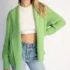 Quincy Drape Front Cardigan - Green - FINAL SALE