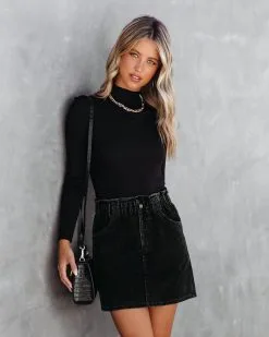 SHE -001 Dylan Pocketed Corduroy Mini Skirt - Black - FINAL SALE -clothes Sales DyanPocketedCorduroyMiniSkirtBlack 74