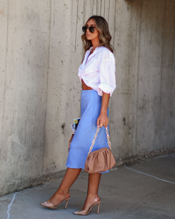 TYCH-001 Sylvie Satin Midi Skirt - Dusty Blue 9 TYCH-001 Sylvie Satin Midi Skirt - Dusty Blue -clothes Sales E34BE77C 151B 487C 8B82 275A00FD05E0