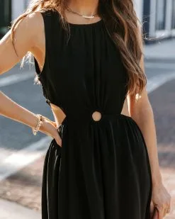 ENTR-001 Bay Breeze Cutout Midi Dress - Black - FINAL SALE 11 ENTR-001 Bay Breeze Cutout Midi Dress - Black - FINAL SALE -clothes Sales EM4A0362