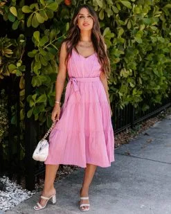 Praire Dreams Cotton Midi Dress - Pink - FINAL SALE