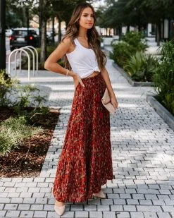 DRES-001 James Printed Tassel Tie Maxi Skirt - FINAL SALE