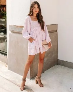 Lilou Cotton Pocketed Crochet Babydoll Tunic - Lilac - FINAL SALE -clothes Sales EM4A1200 3d86d4d5 5d1a 461e 864d c4f1a896fc99