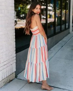 Valentina Striped Strapless Midi Dress - FINAL SALE -clothes Sales EM4A2234