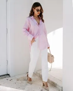 Menswear Cotton Blend Button Down Shirt - Pink - SALE -clothes Sales EM4A2548 c6e96931 d5ab 4512 b080 0fb9be747e91