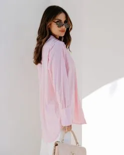 Menswear Cotton Blend Button Down Shirt - Pink - SALE -clothes Sales EM4A2569 9f946741 8afc 427d a7c3 5e99e2af771d