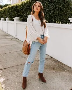 Wing It Statement Sleeve Blouse - FINAL SALE -clothes Sales EM4A2809