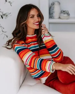 Think Bold Striped Knit Pullover Sweater - FINAL SALE