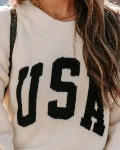 USA Soft Knit Sweater - Ivory 14 USA Soft Knit Sweater - Ivory -clothes Sales EM4A3756