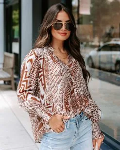 FATE-001 Meadow Dreams Printed Top - FINAL SALE -clothes Sales EM4A3817