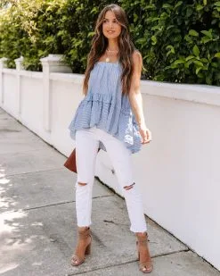 MUST-001 Colly Tiered Striped Babydoll Top - FINAL SALE -clothes Sales EM4A4069 e93de5b7 06de 44b2 8fec f99309428065