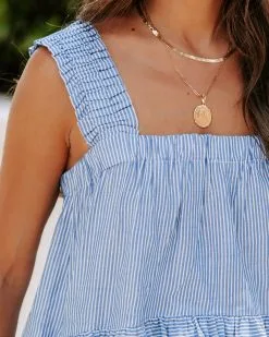 MUST-001 Colly Tiered Striped Babydoll Top - FINAL SALE -clothes Sales EM4A4088